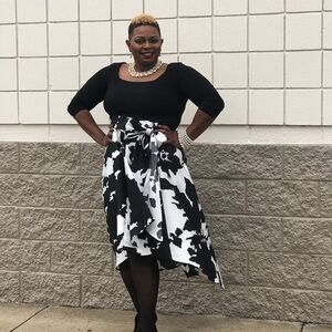 Black and White Women's Skirt